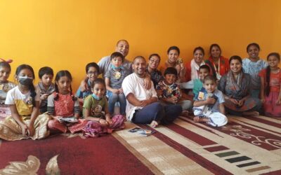 Visiting Bhaktivedanta Pathshala’s Students with our Scholarship