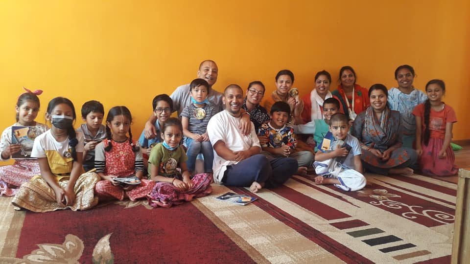 Visiting Bhaktivedanta Pathshala’s Students with our Scholarship